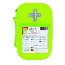 Trousse secours fluo V&Eacute;HICULE 2/4 PERSONNES Bourg-de-Péage